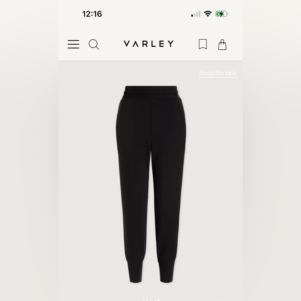 Varley DoubleSoft Black Joggers